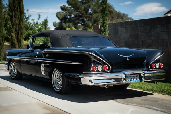 Classic 1958 Chevrolet in black