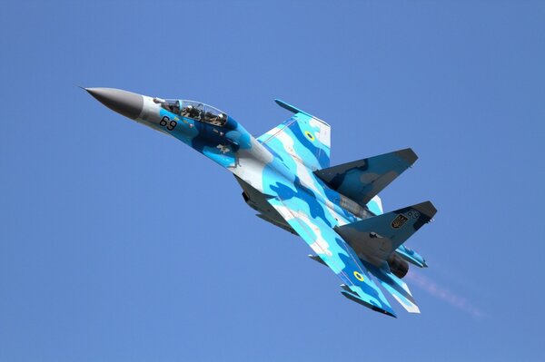 The Su-27 multi-purpose fighter in flight