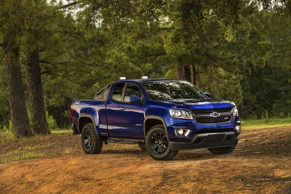 Blauer Chevrolet Colorado Pickup