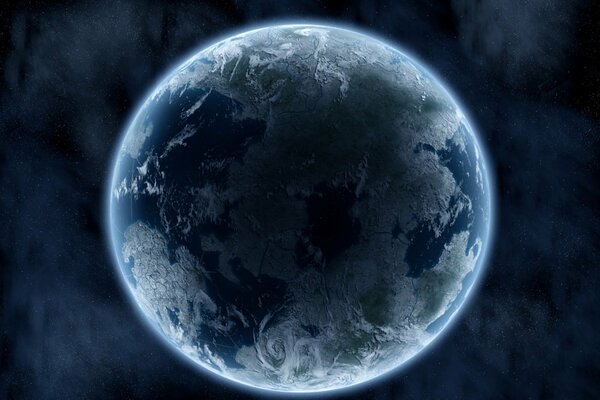 Planète bleue, continents, bleu, planètes, planète terre