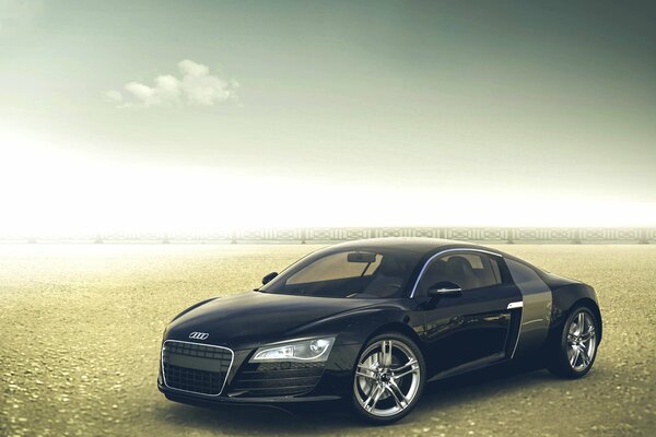 Voiture de sport noire Audi