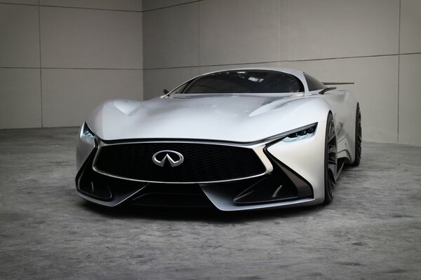 Infiniti concept car in silver color