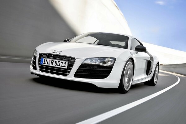 White Audi Sports car