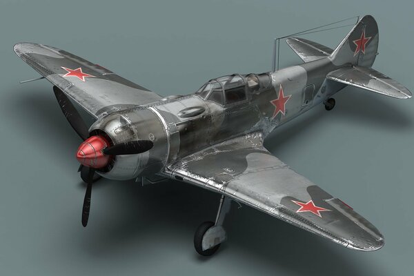 A model of the Soviet fighter aircraft la-7