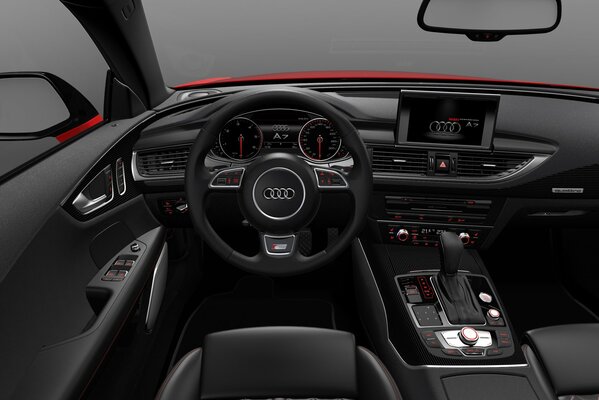 View of the Audi a7 car interior