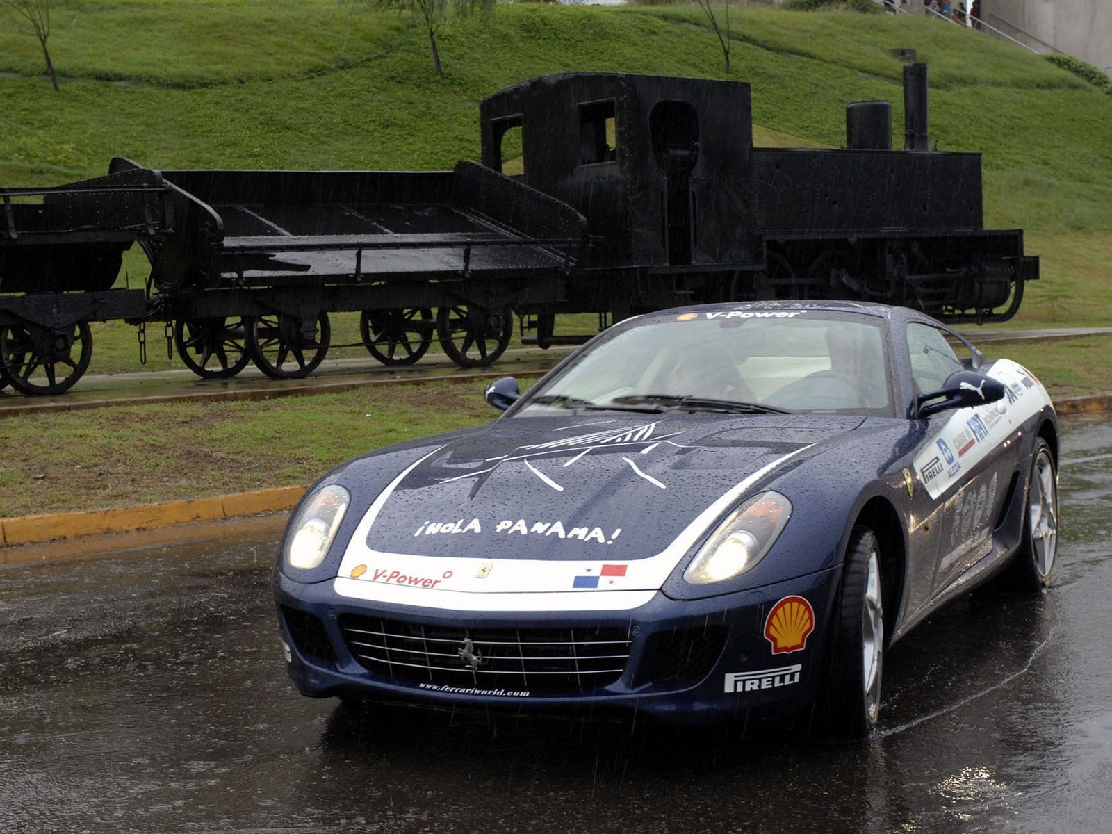 ferrari steam engine rain