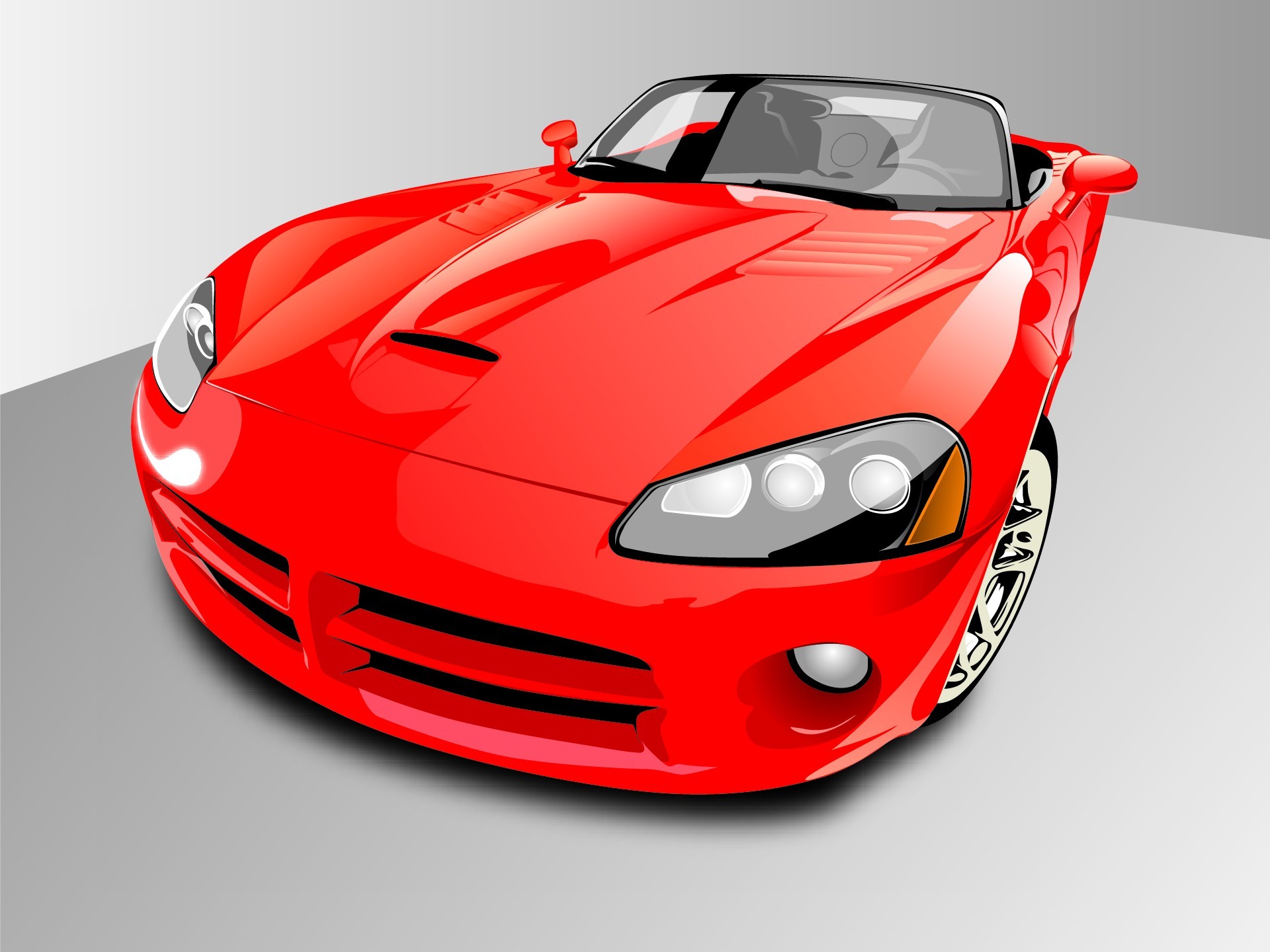 vector red car