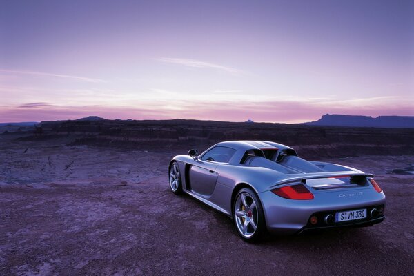Porsche Carrera JT on the background of the evening sky