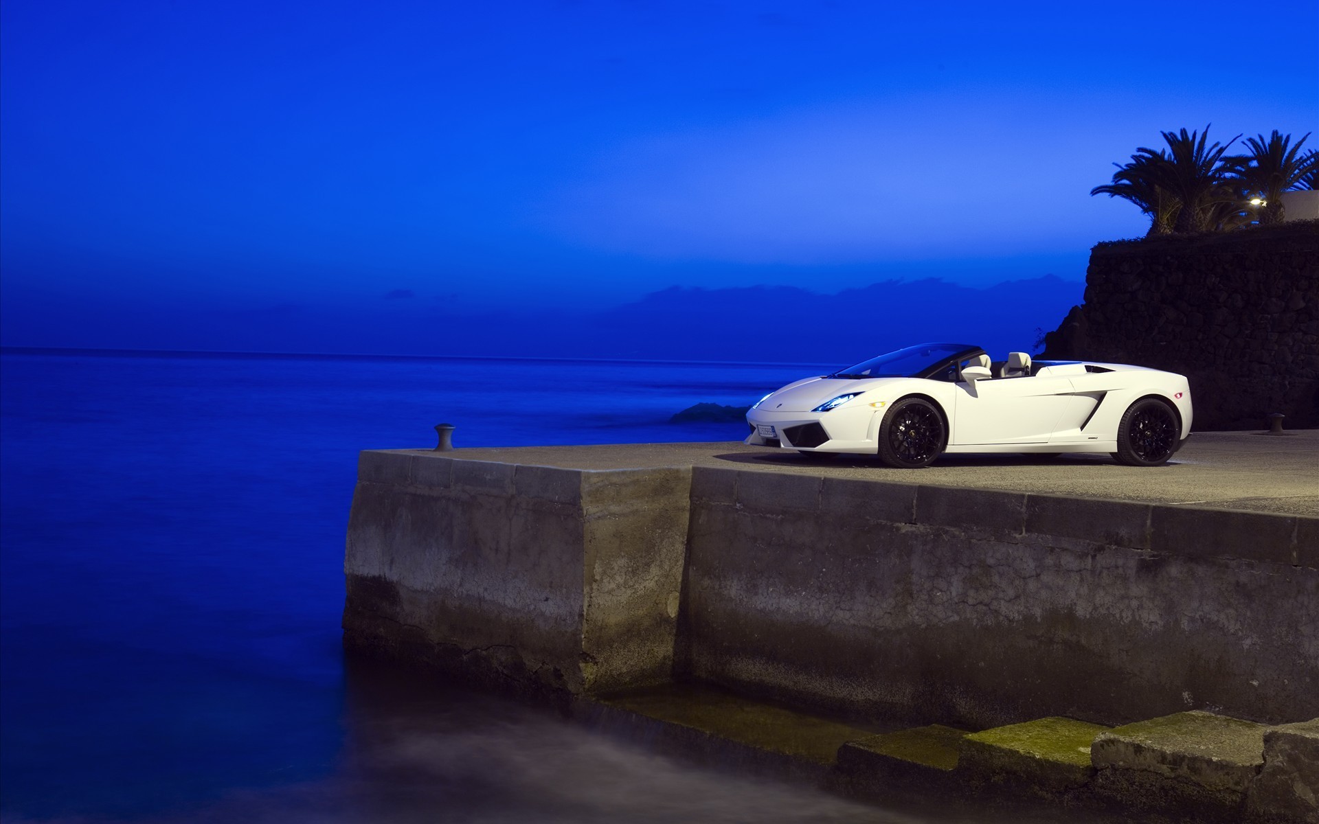 abend lamborghini blau meer