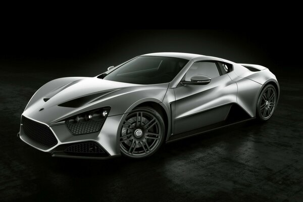 Zenvo st1 sobre fondo negro