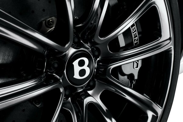 Llanta Bentley negra plateada