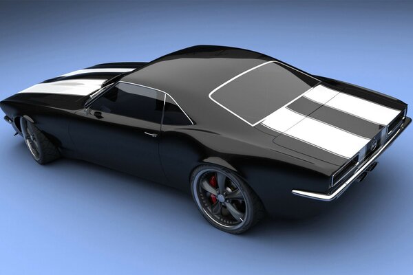 Black chevrolet camaro ss concept car