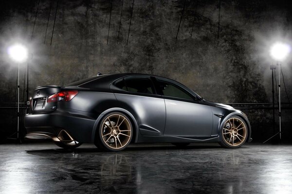 Lexus is-f in matte black