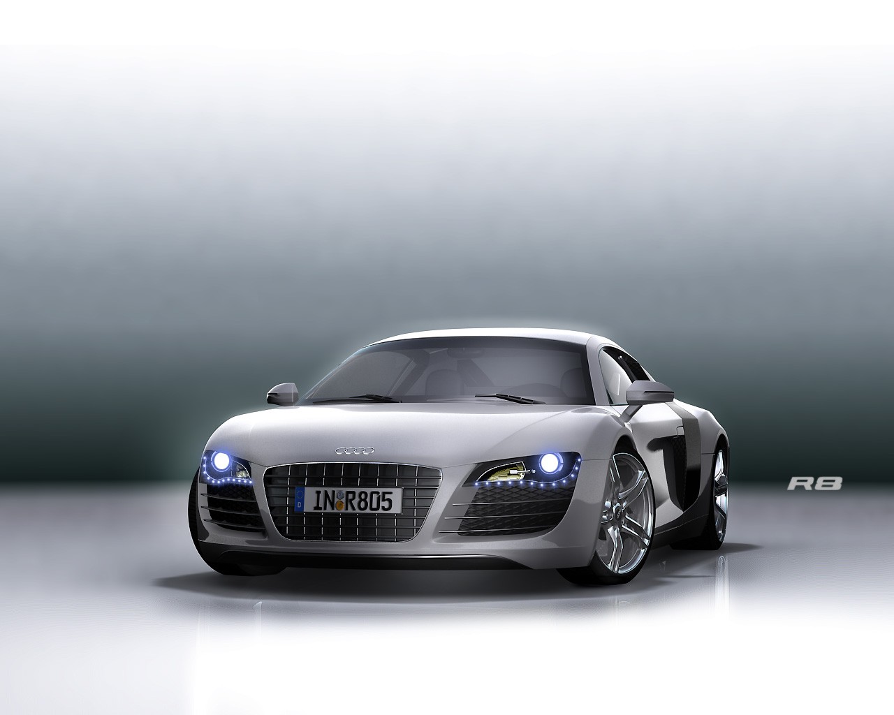 audi audi r8 szary