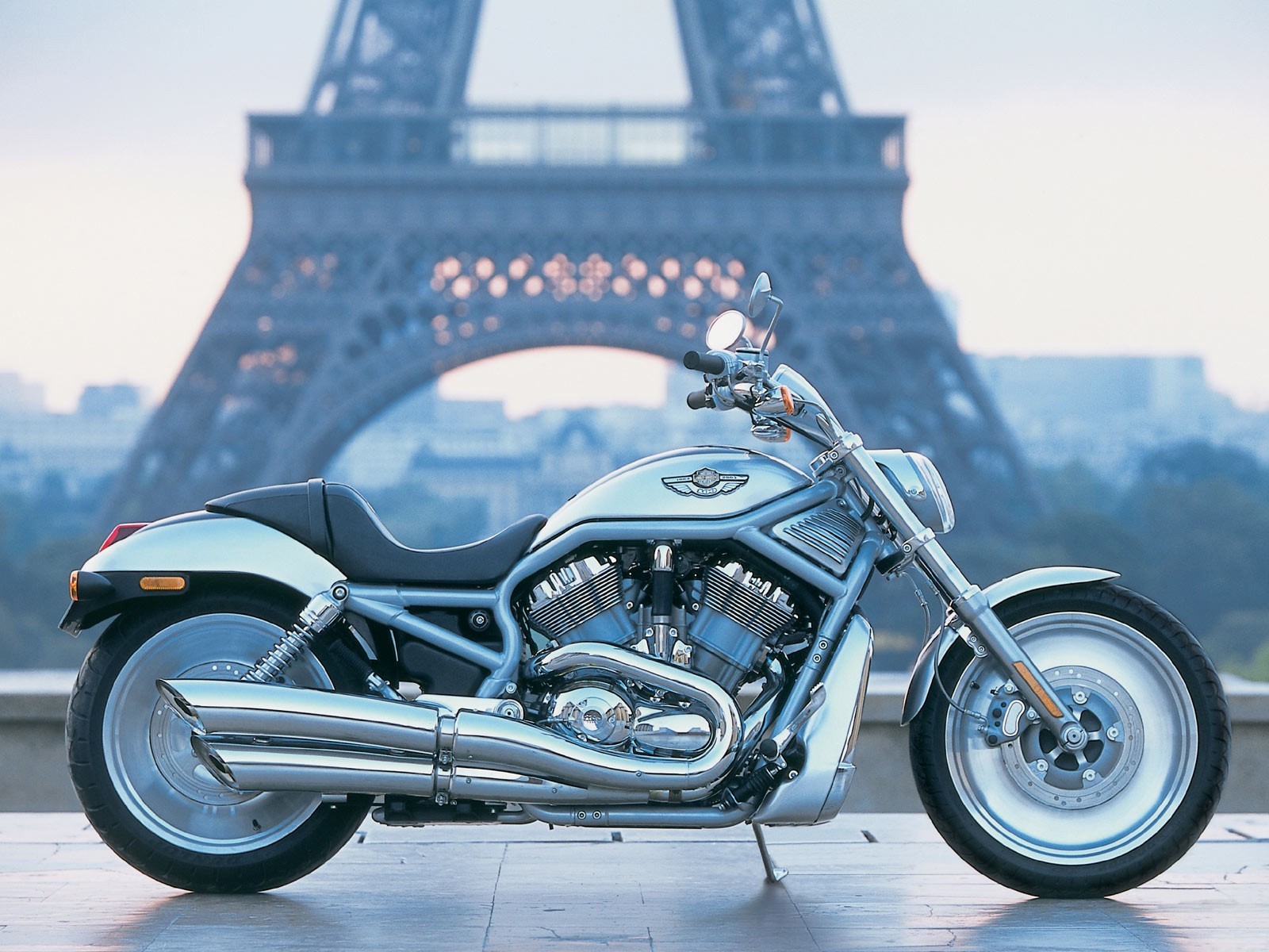 harley davidson paris paysage moto