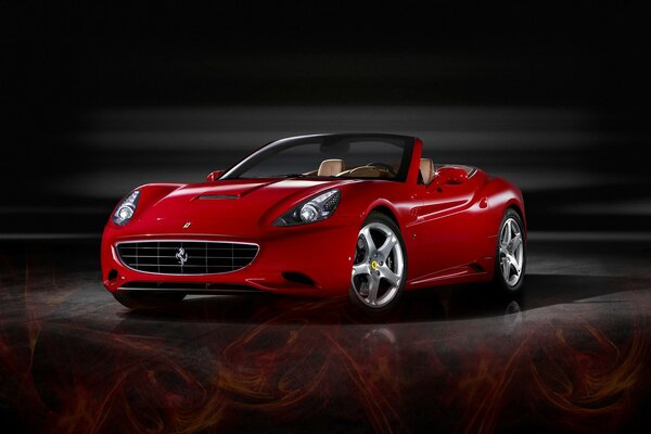 Voiture Ferrari californienne rouge