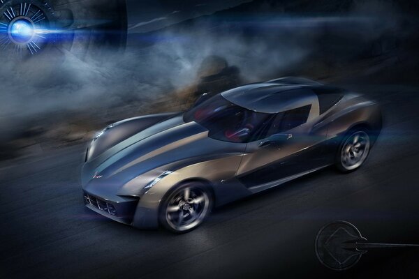 Chevrolet corvette stingray mit Geschwindigkeit