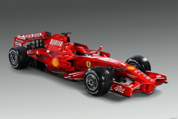 Czerwony samochód wyścigowy Formuły -1