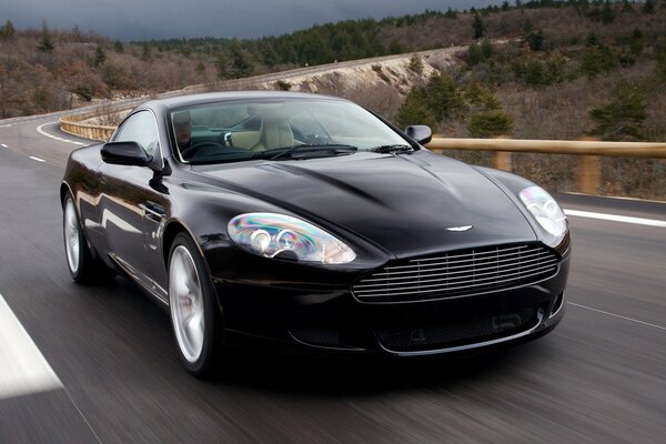 Aston Martin car on the road