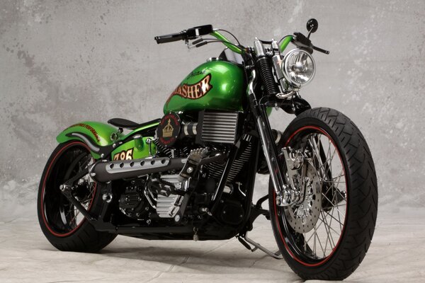 Verde moto Chopper auto