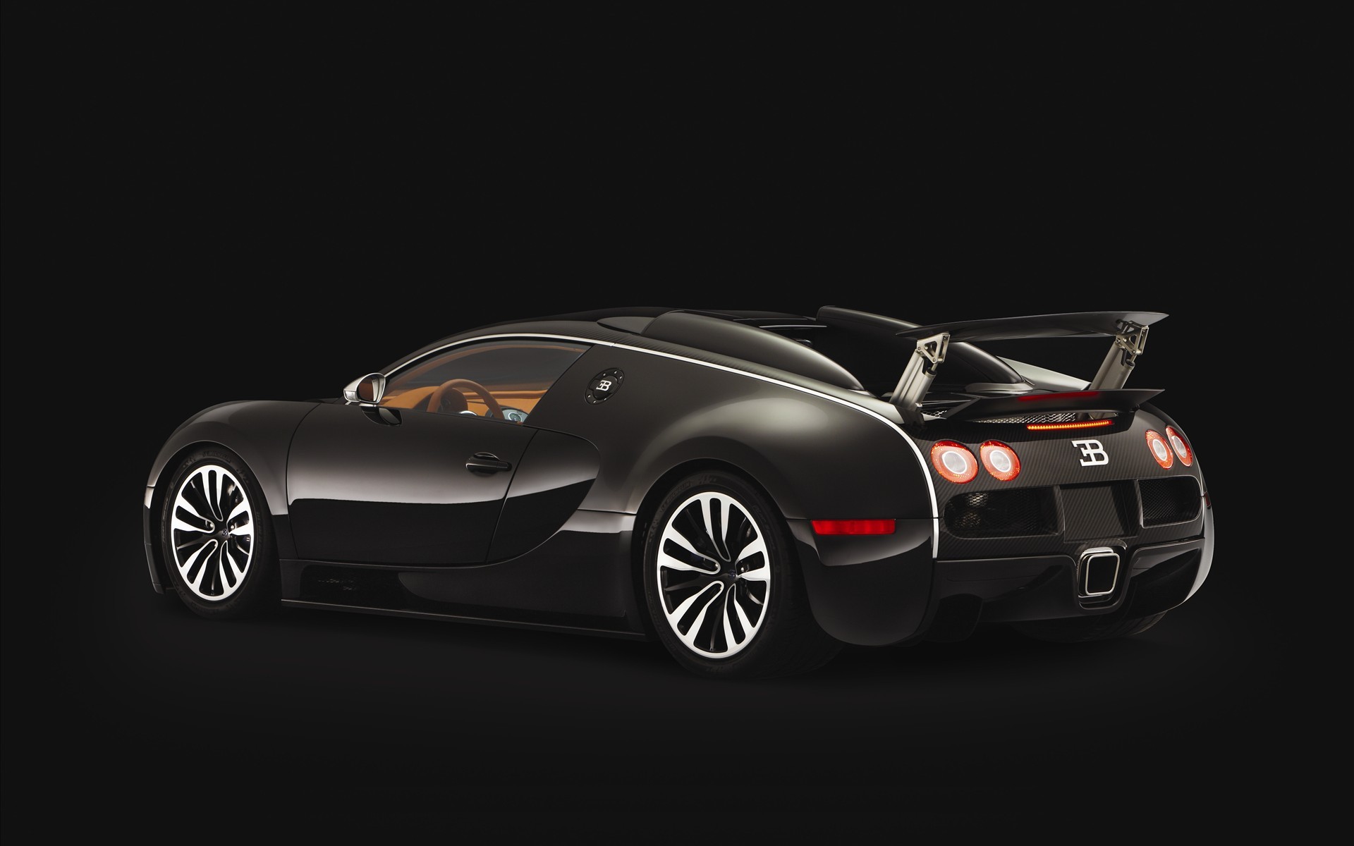 bugatti black spoiler veyron