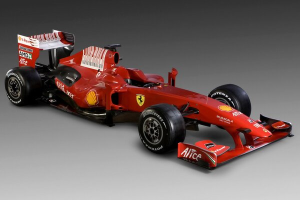 Red Formula 1 racing car