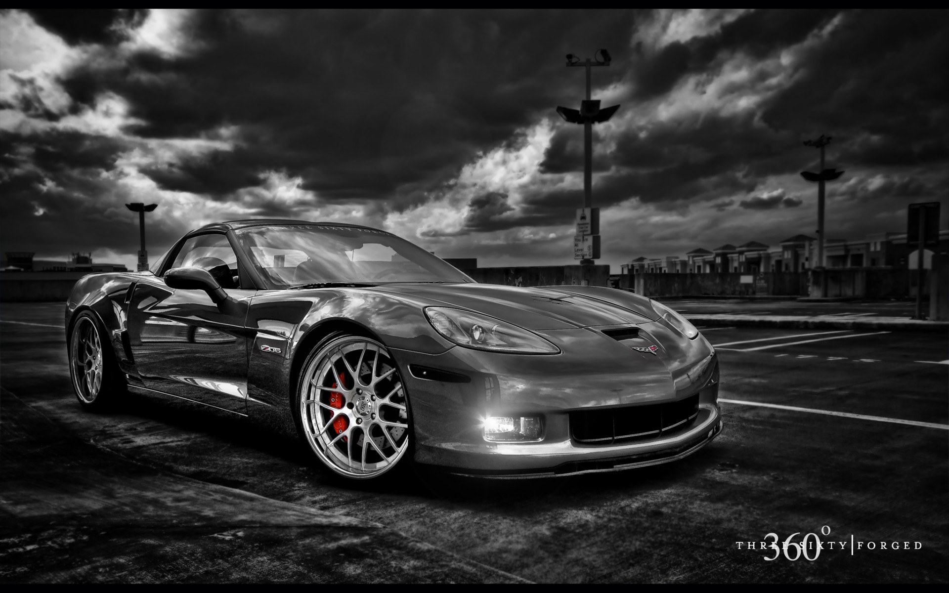 chevrolet corvette black and white h b