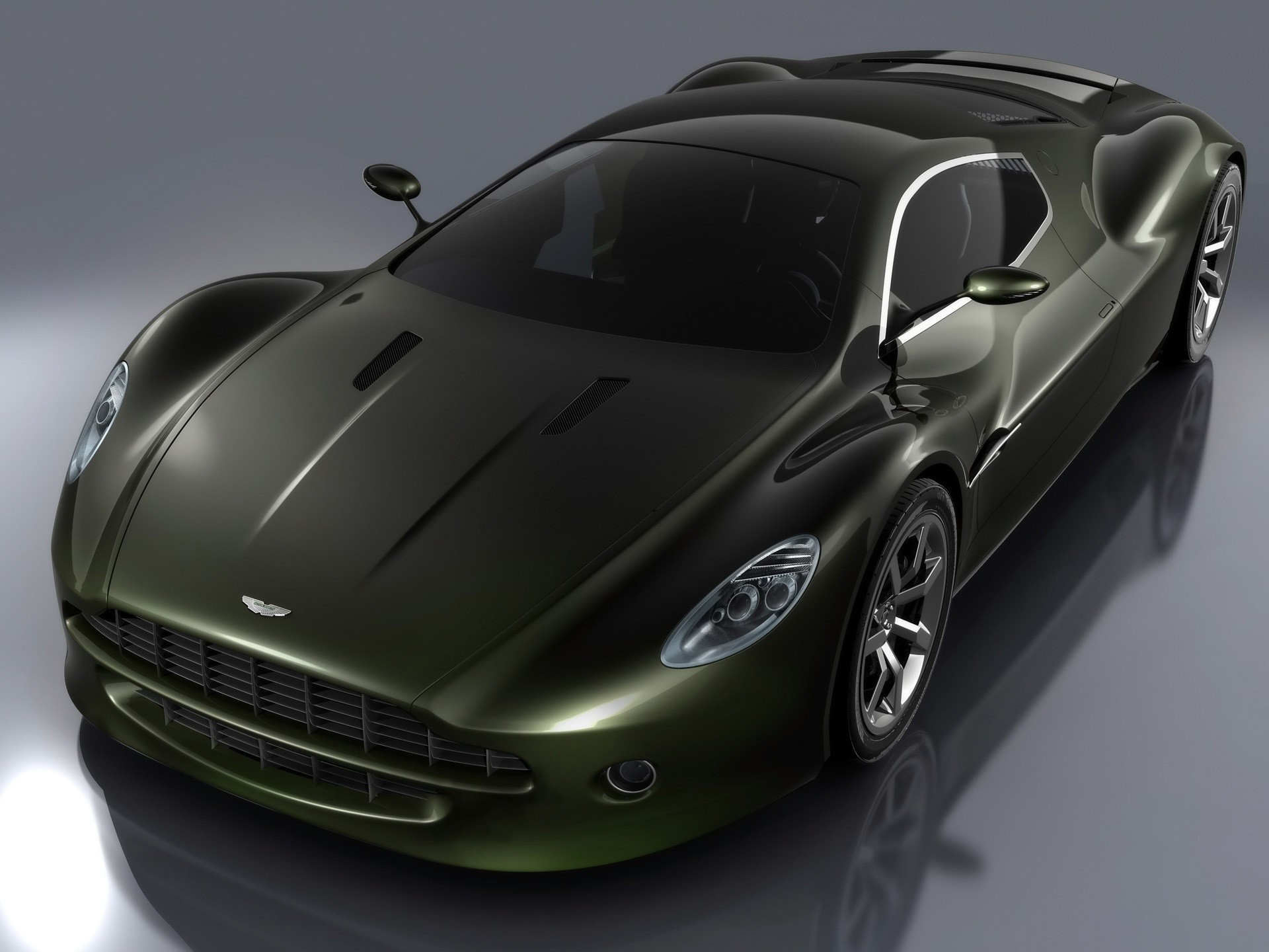 aston martin amv10 konzept reflexion glanz