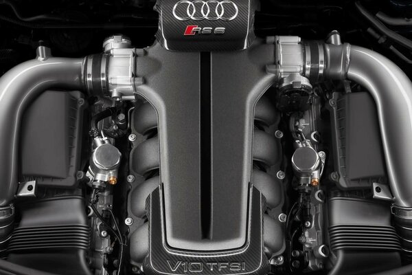 Black Audi Car Engine