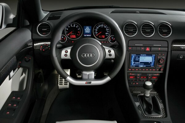 Black refined Audi interior