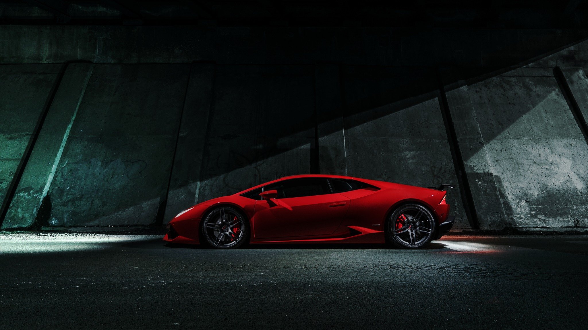 lamborghini uracan lp640-4 exotique supercar v10 rouge chicago côté