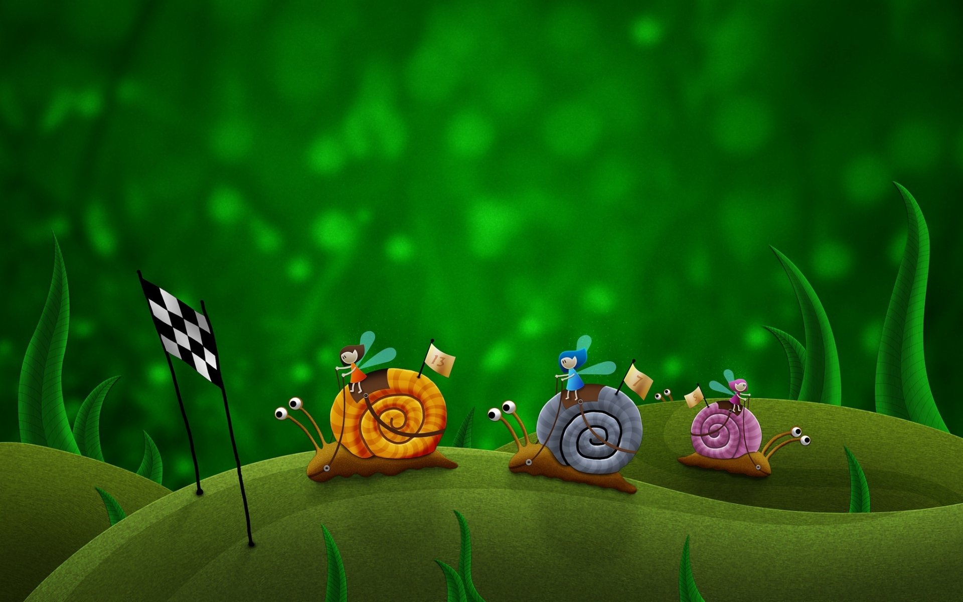 green hills snails finish girls drawings anime