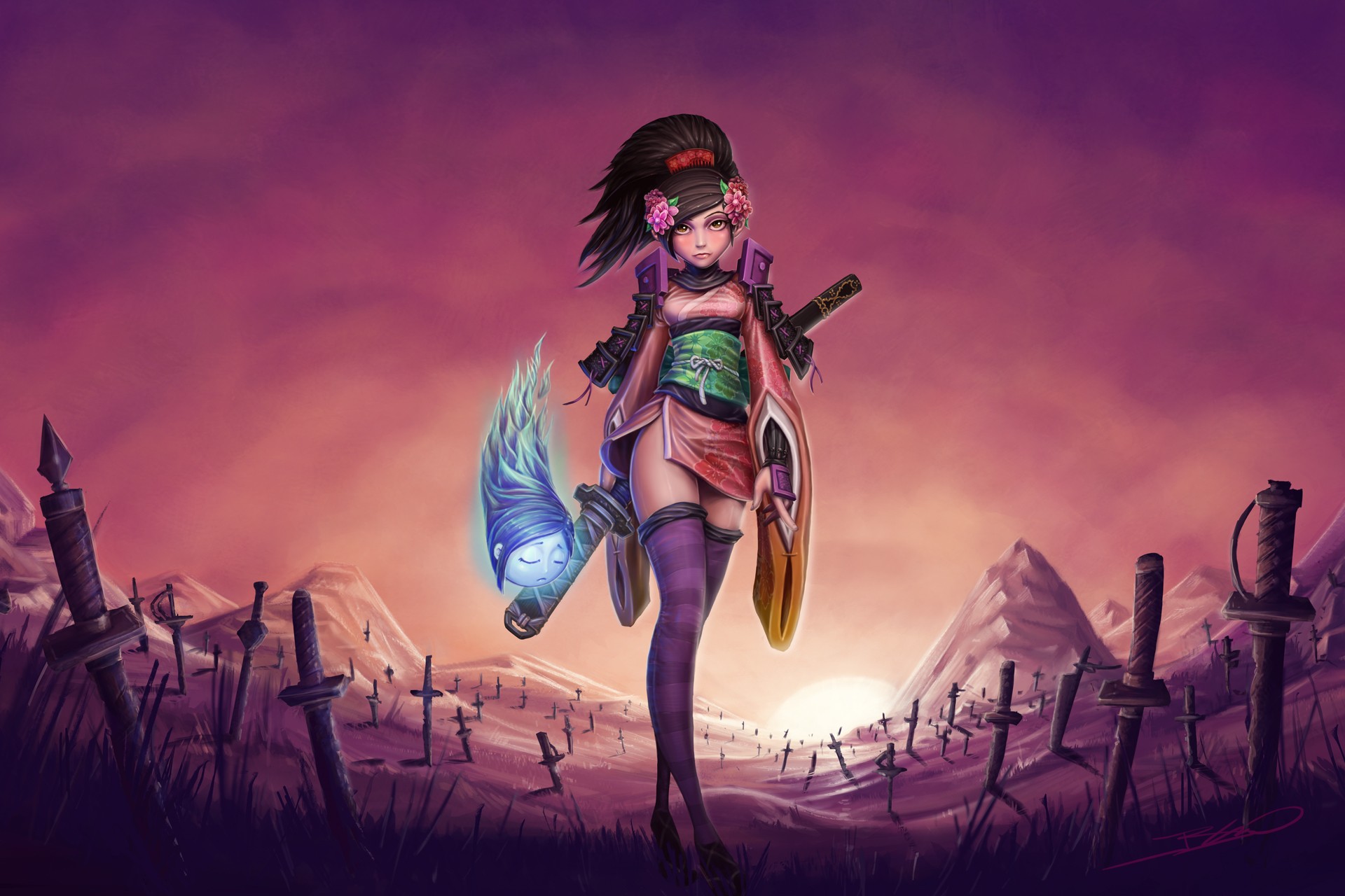 muramasa momohime miecz dziewczyna