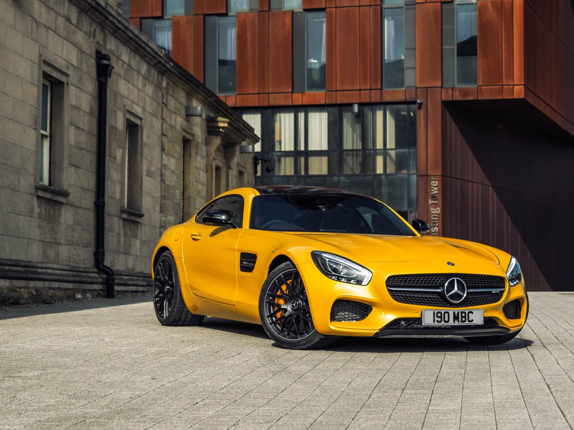 2015 mercedes amg gt s royaume-uni-spec c190 mercedes amg jaune