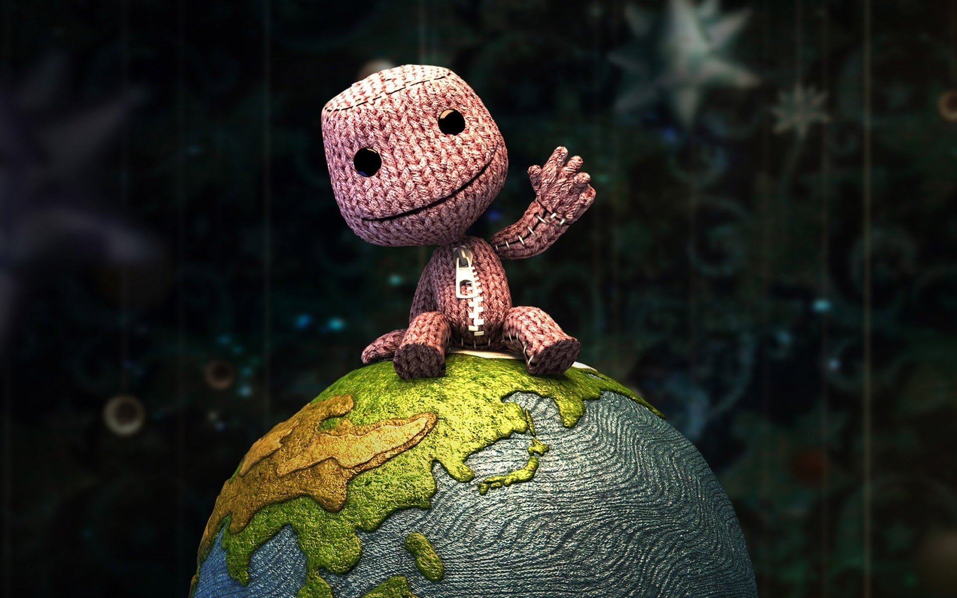 gestrickter mann planet erde rosa zeichnungen anime