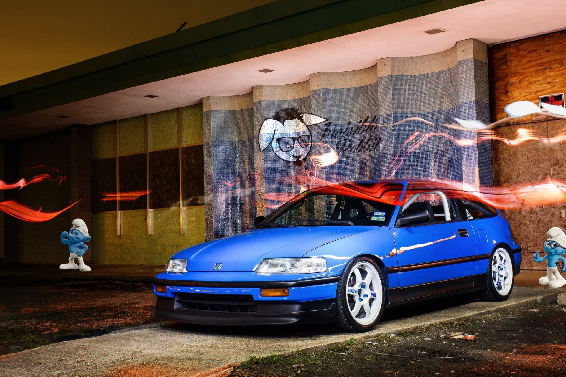 honda civic crx tuning sport blue jdm japan low position coupe honda