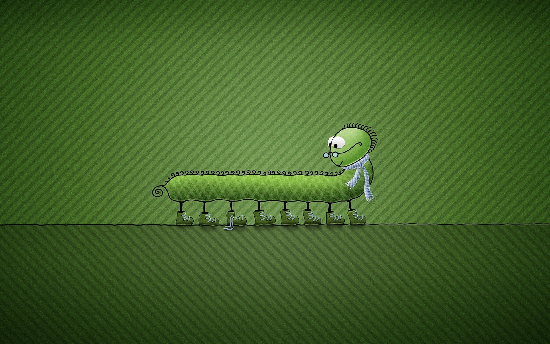 centipede green stockings stripes drawings anime texture surface 1920x1200