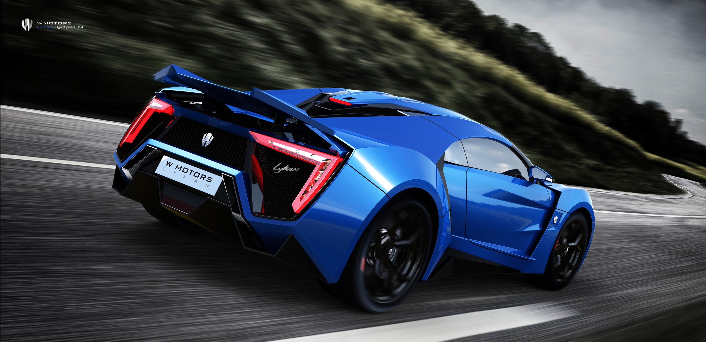 lykan hypersport w motors supercar blu auto corsa 4k uhd