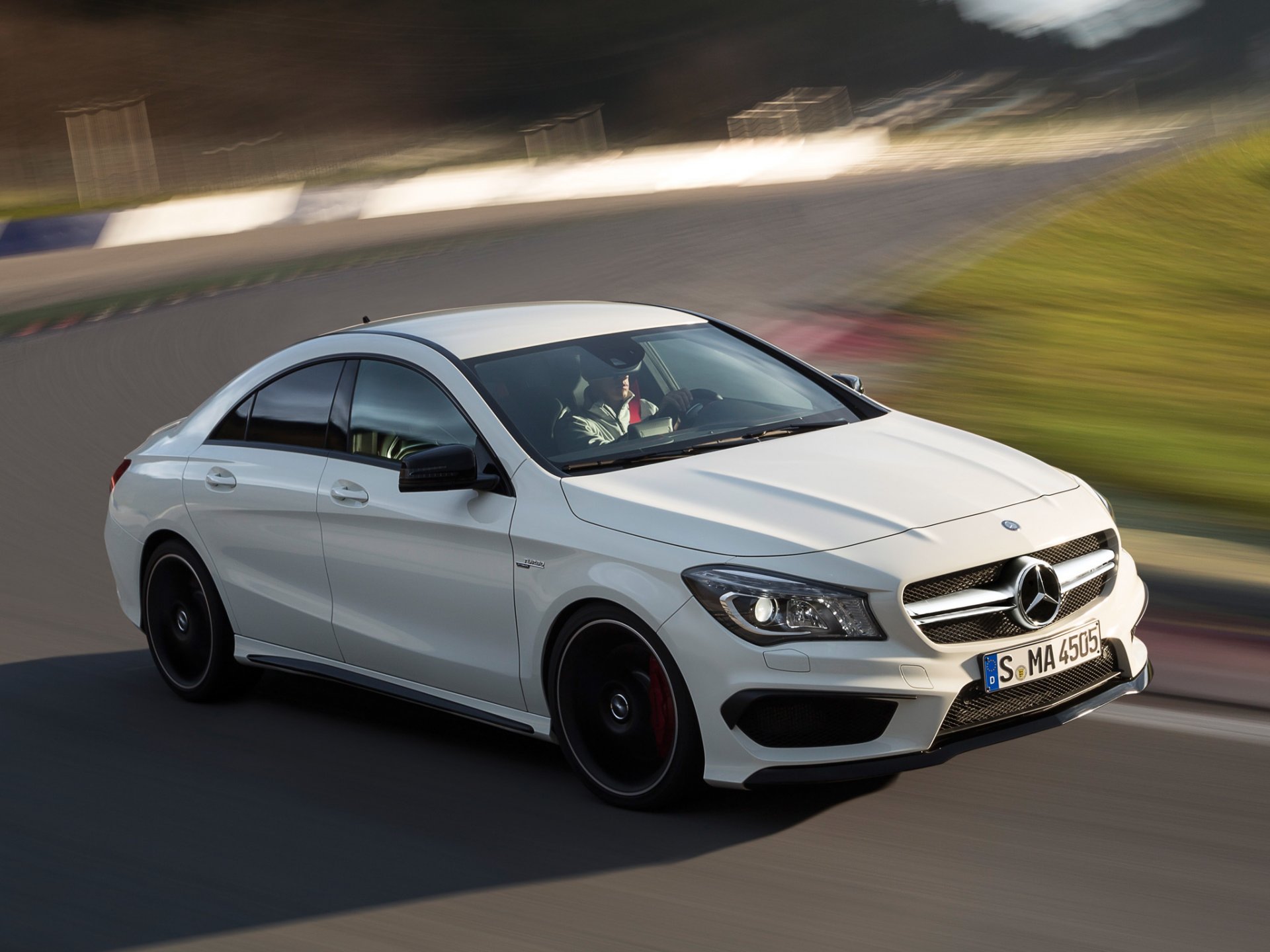 mercedes-benz cla amg coche blanco