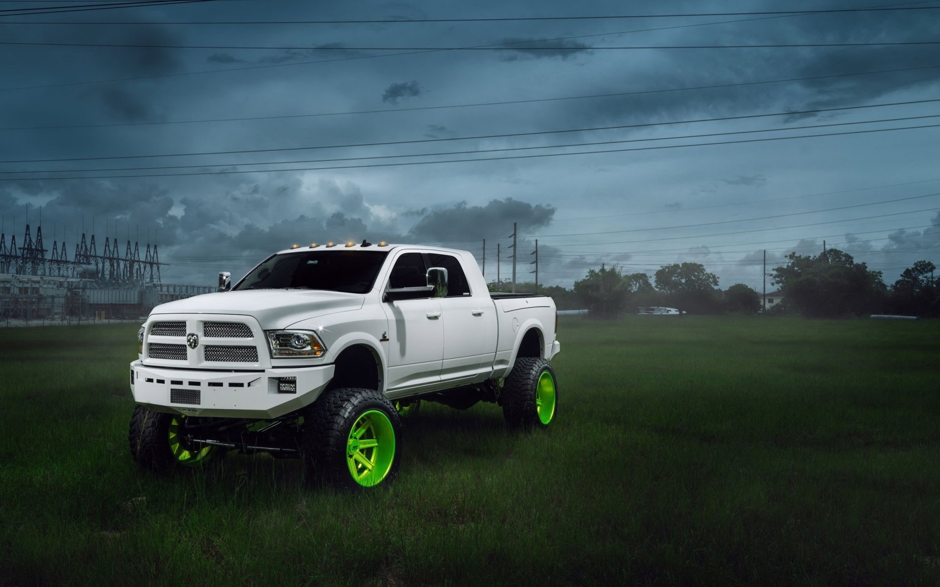 dodge ram auto pickup suv tuning weiß