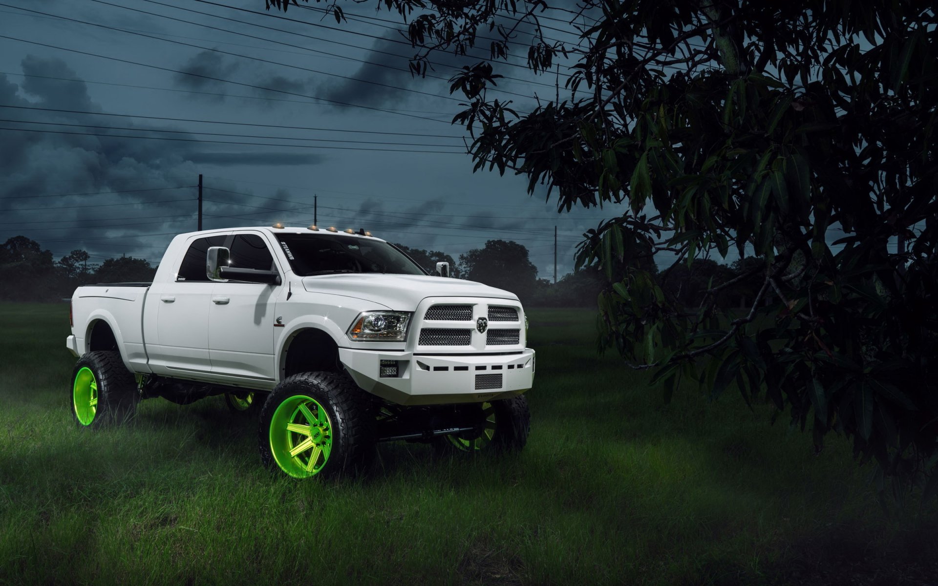 dodge ram coche camioneta suv tuning blanco