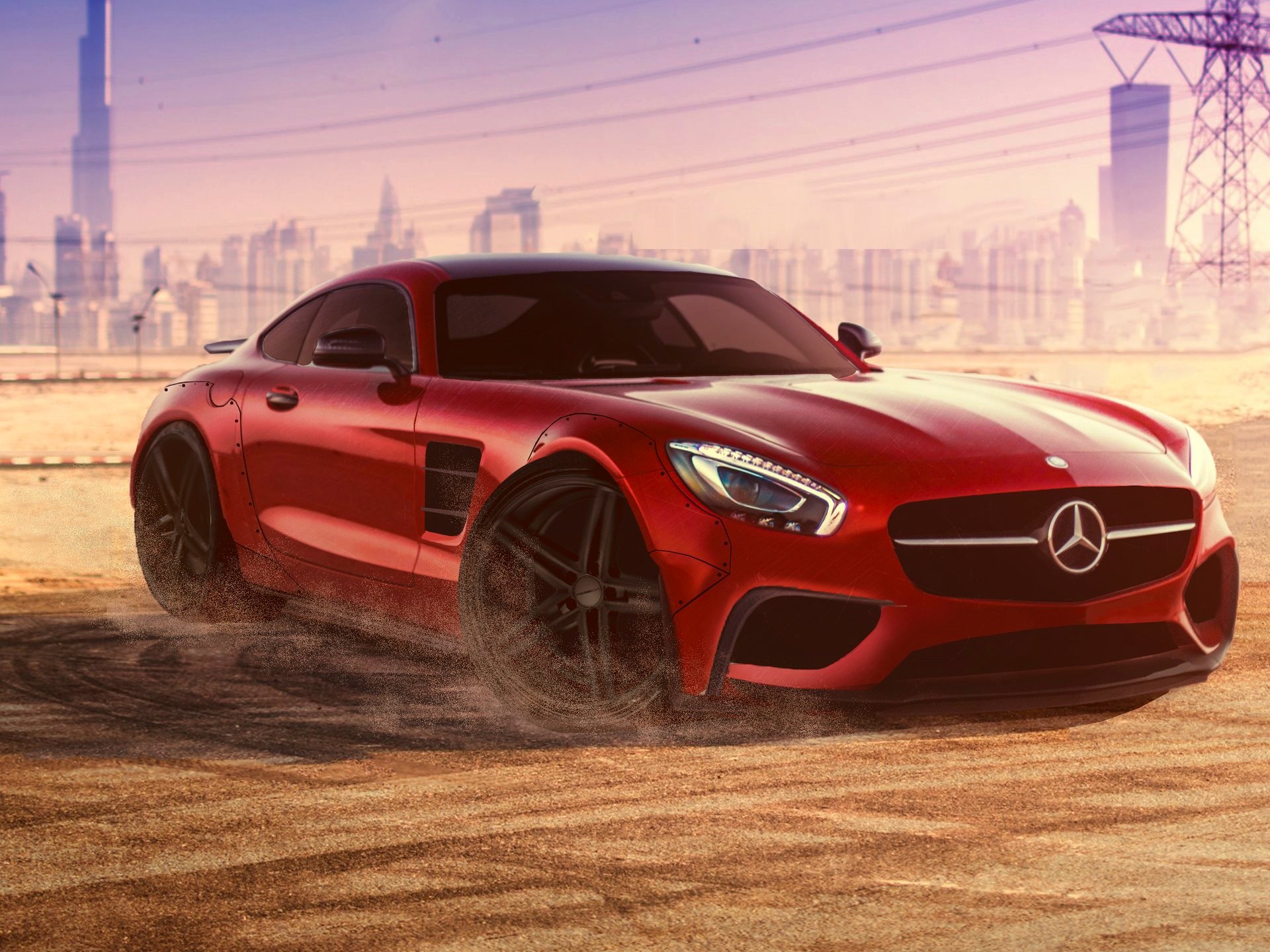 mercedes-benz amg gt s 2015 rosso libertà passeggiata dubai supercar anteriore