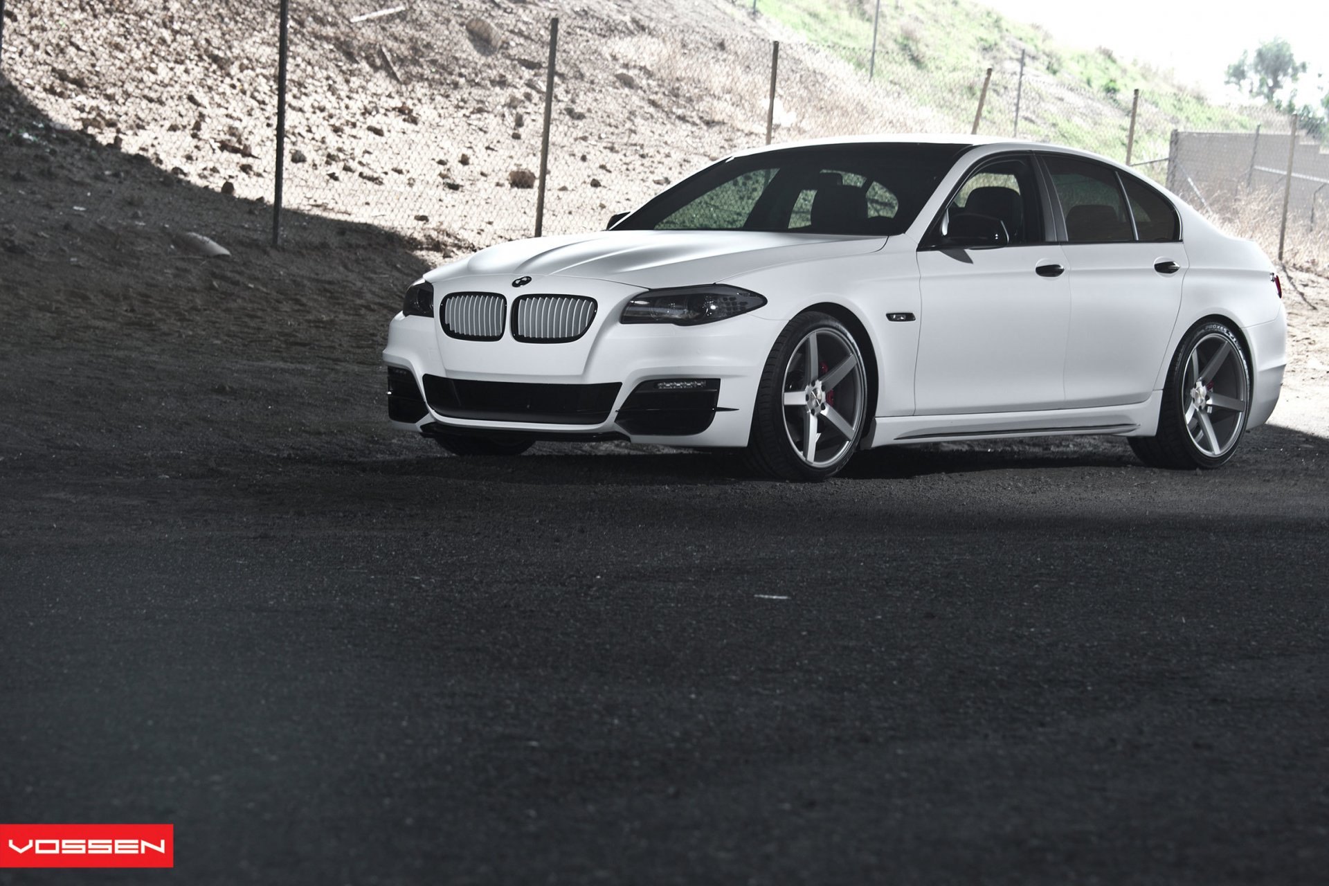 bmw f10 5 series white vossen