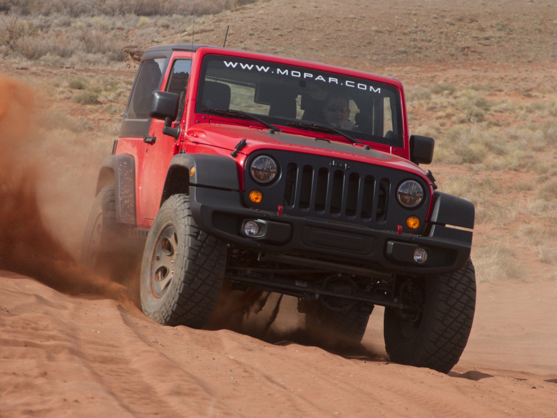 jeep wrangler smukły koncepcja koncepcja przód samochód piasek