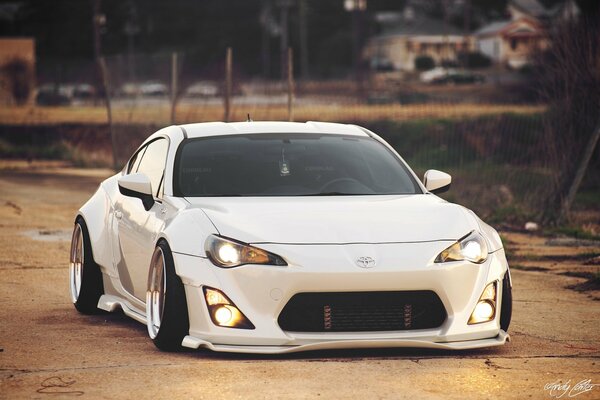 Tuned white car