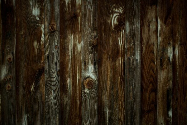 Темная фактурная деревянная стена