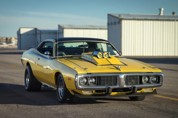 Muscle car, fond d écran de voiture rétro