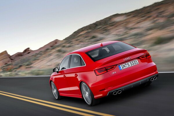 Beautiful red Audi C3 sedan