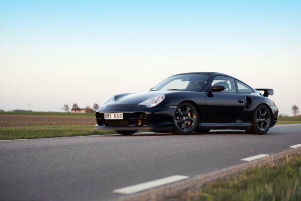 Black Porsche 911 - Swallow free