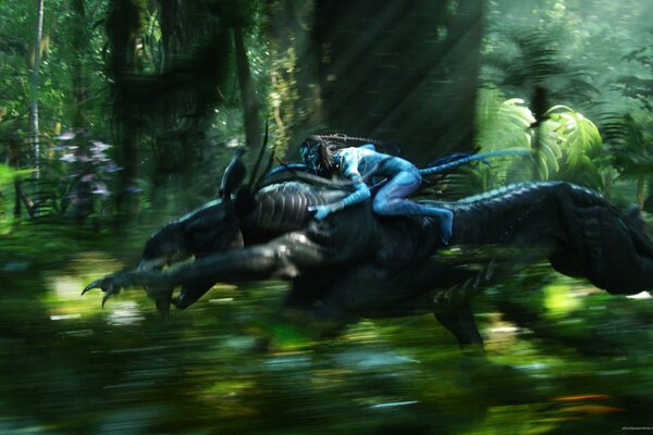 Fantastic avatar movie. Chase in the woods